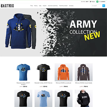 Náhľad e‑shopu Baxtrix.cz
