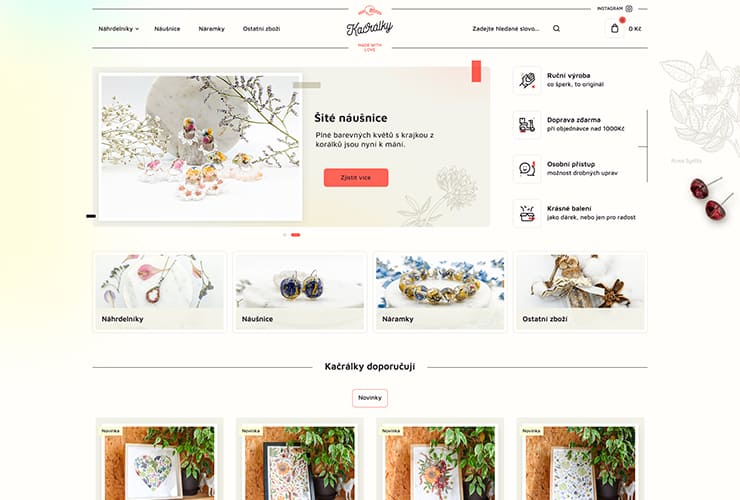 Náhled e-shopu Kačrálky.cz