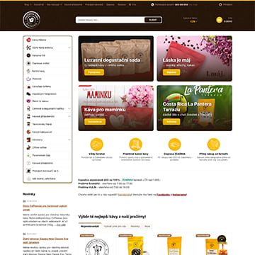 Náhľad e‑shopu Káva-Kroměříž.cz