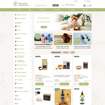 Náhľad e‑shopu NetoxickáDomácnost.cz