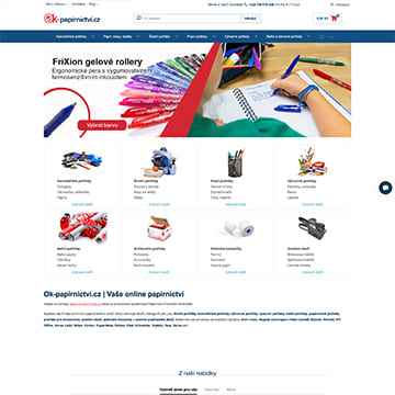 Náhľad e‑shopu OK-papírnictví.cz