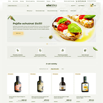 Náhľad e‑shopu Oliotéka.cz