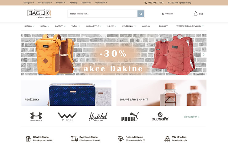 Náhled e-shopu Báglík.cz