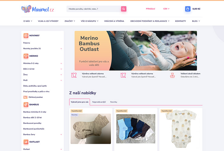 Náhled e-shopu Minimol.cz