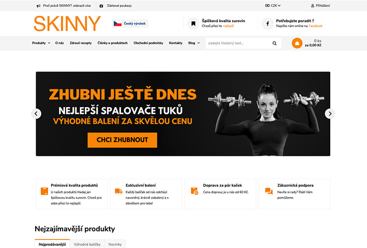 Náhled e-shopu Skinny.cz