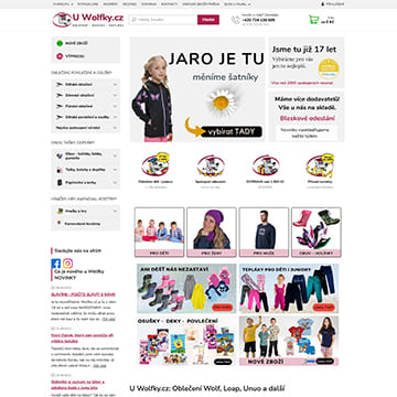 Náhľad e‑shopu uWolfky.cz